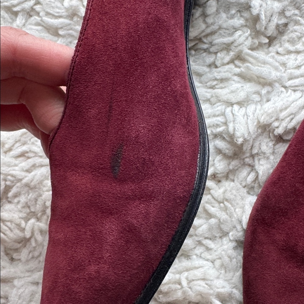 Alumnae Burgundy Suede Shoes - Picture 5 of 7